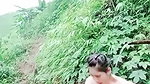 girl bathing outdoor
