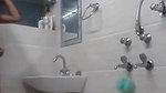 indian girl bathing