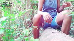 Sri lankan girl fingering pissing in forest