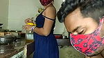 DesiRiya Pussy Show in Kitchen whiled doing Kitchen work