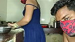 DesiRiya Pussy Show in Kitchen whiled doing Kitchen work