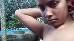 Outdoor bathing village desi girl nude