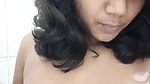Desi Indian girl plays on camera with her boobs
