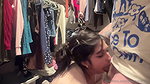 Reina Rae Naughty Giving BJ IN A CLOTH STORE