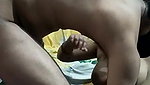 Cute Naked girl giving handjob to Husband
