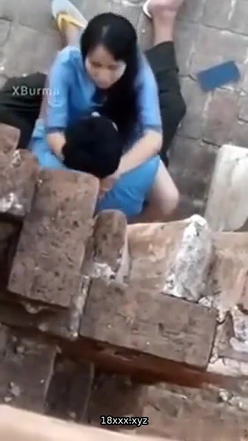 Burma horny college lovers romance in roof top