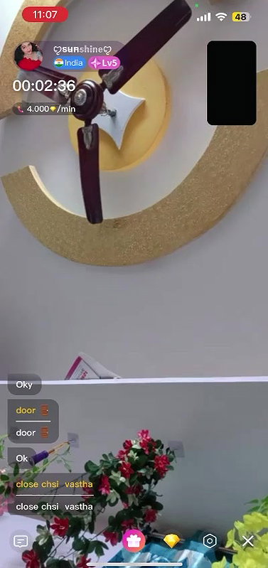 sunshine South Indian Bhabi Showing Boobs  Pussy on Chamet Live  with FACE