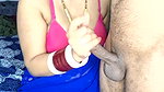 Desi MILF giving handjob to lover