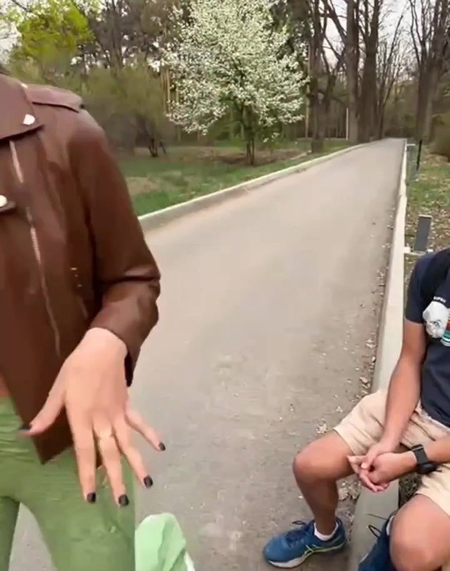 Celena boobs show to stranger
