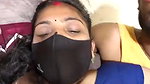 Married Girl giving blowjob to Lover in bedroom