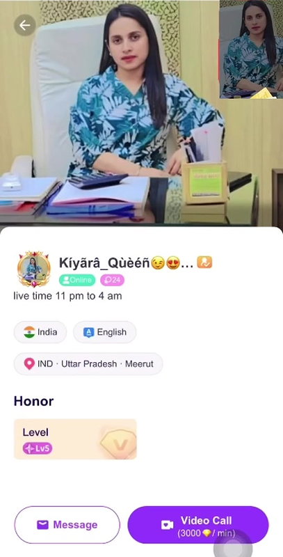 Indian Girl Live show Chamet