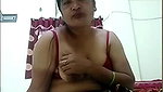 Mature Desi Wife Self Playing Her Boobs on Cam