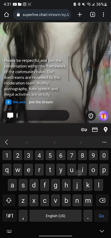 Kitkat showing boobs on SuperliveChrome