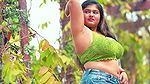 Megha Das Ghosh Flaunting Sexy Armpits & Navel in Green Bra & Shorts