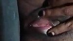 Village girl striping suit and fingering