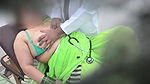 Doctor checking aunty hot boobs