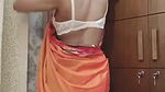 Cute Girl Striping Saree