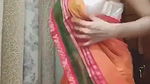 Cute Girl Striping Saree