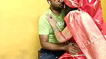 Beautiful Red Saree girl giving Blowjob