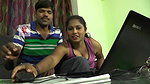 Bhanu Couple watching movie