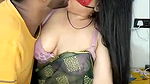 Kissing Armpit licking and boobs pressing of an aunty