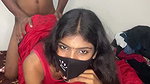 Red Saree Girl Giving Blowjob