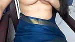 Bhavyaa in saree without blouse Exposing Boobs With Nipple