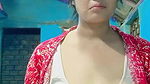 bengali babe huge breast and nipple pokie in white dress