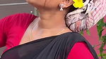 Sexy tamil actress seducing in half saree exotic hip blouse unhooked
