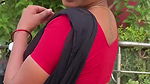 Sexy tamil actress seducing in half saree exotic hip blouse unhooked