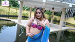 Booby ria bhabhi huge cleavage hot navel and armpit show photoshoot