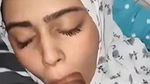 Hijabi girl sucking and cum on her face