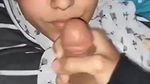 Hijabi girl sucking and cum on her face
