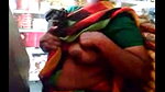 satin saree aunty
