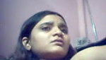 Amateur Indian young babe flashes her big breasts on webcam