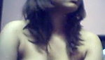 Amateur Indian young babe flashes her big breasts on webcam