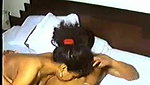 Chunky slutty brunette gives her boyfriend a blowjob