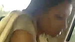 Lewd sinful Desi nympho with dark hair wanks and sucks dick in the car