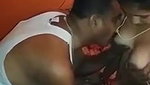 Horny dude turns his amateur Desi girlfriend on by sucking her titties