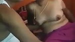 Horny dude turns his amateur Desi girlfriend on by sucking her titties