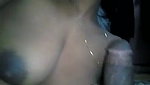 Thirsty Indian girl sucking my dick while I play with her tits