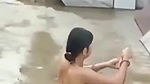 petticoat bhabhi outdoor bath caught by neighbor