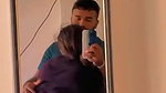 hot wife boob sucking by husband in front of mirror