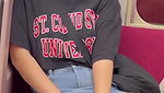 Japanese girl upskirt on train and toilet