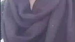 topless hijab girl seduces boyfriend on live cam