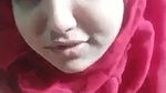 hijab girl opens bra and round boobs show on cam