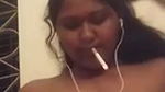 Tamil girl smoking with boobs show on video call sex