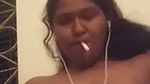 Tamil girl smoking with boobs show on video call sex