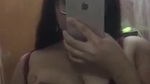 topless before mirror showing big boobs viral MMS