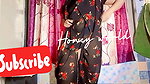 Floral Print Black Saree wearing